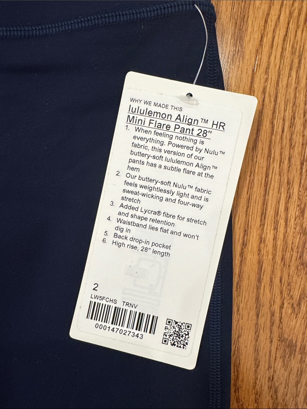 lululemon Align Navy Mini Flare Leggings - Picture 2 of 4